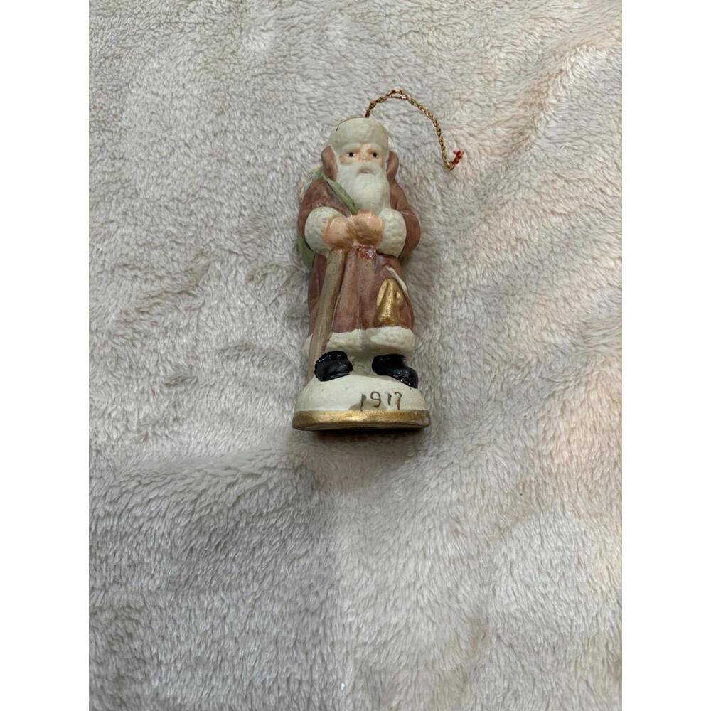 Vintage old World 1917 Santa Christmas‎ Tree Ornament Figurine Village Decor